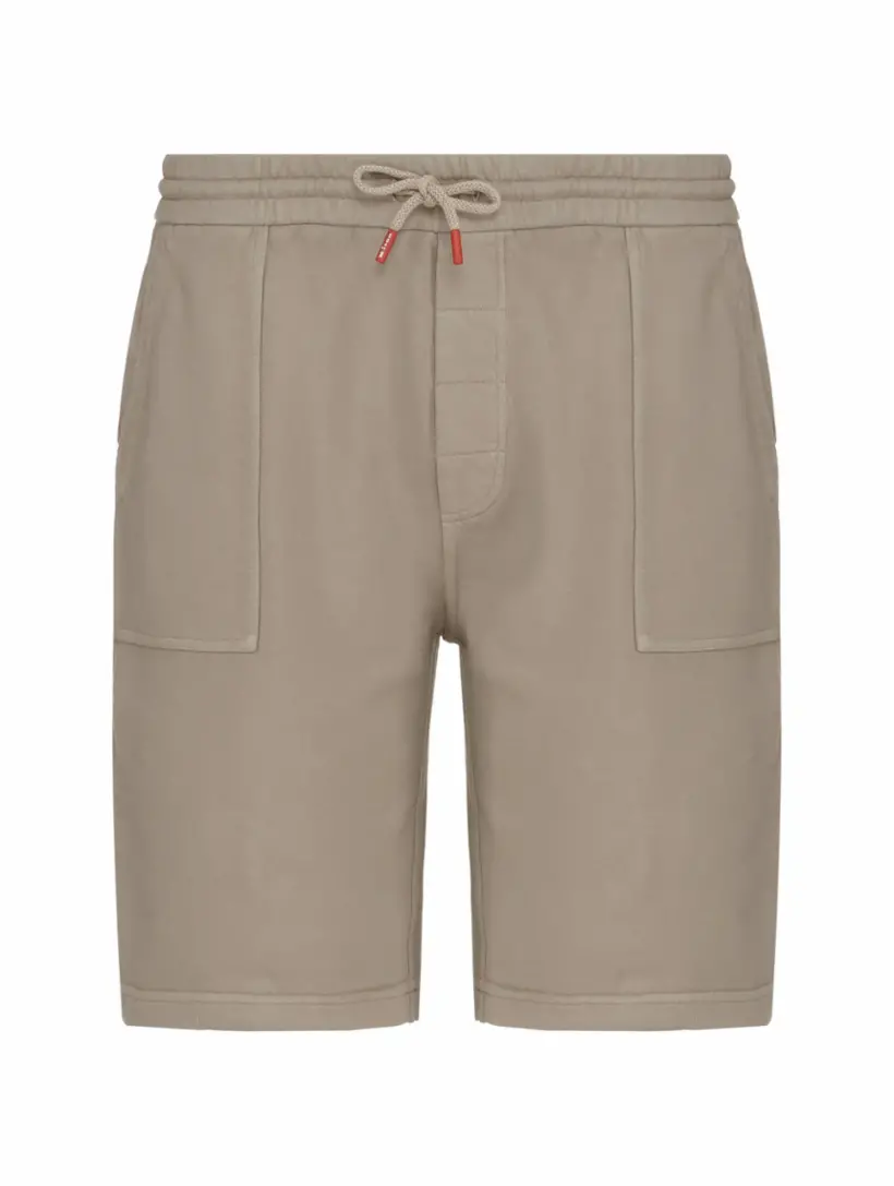 

Хлопковые шорты с кулиской Kiton, бежевый