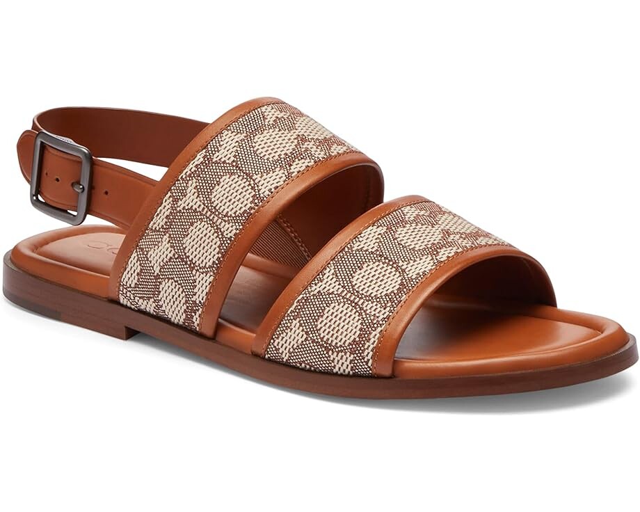 Сандалии COACH Julian Signature Two Strap, цвет Burnished Amber