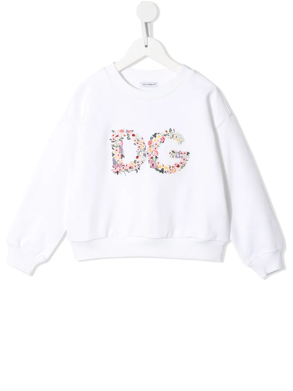 

Толстовка с круглым вырезом и логотипом Dolce & Gabbana Kids, белый