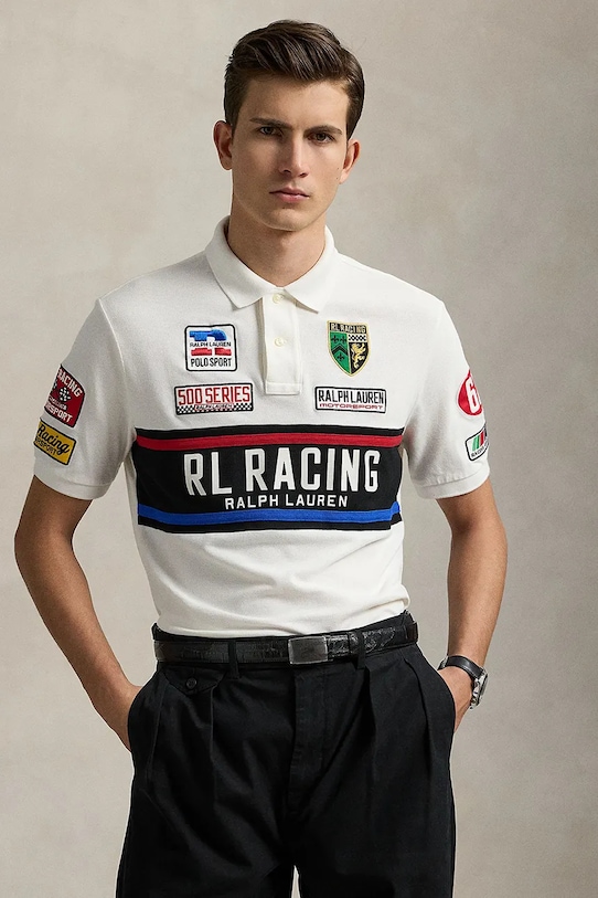 

Хлопковая поло Sskcclsm1 с коротким рукавом Polo Ralph Lauren, белый