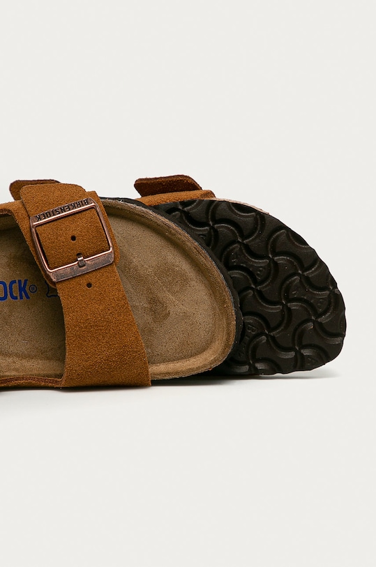 Замшевые шлепанцы Arizona SFB Birkenstock, коричневый — фото 3