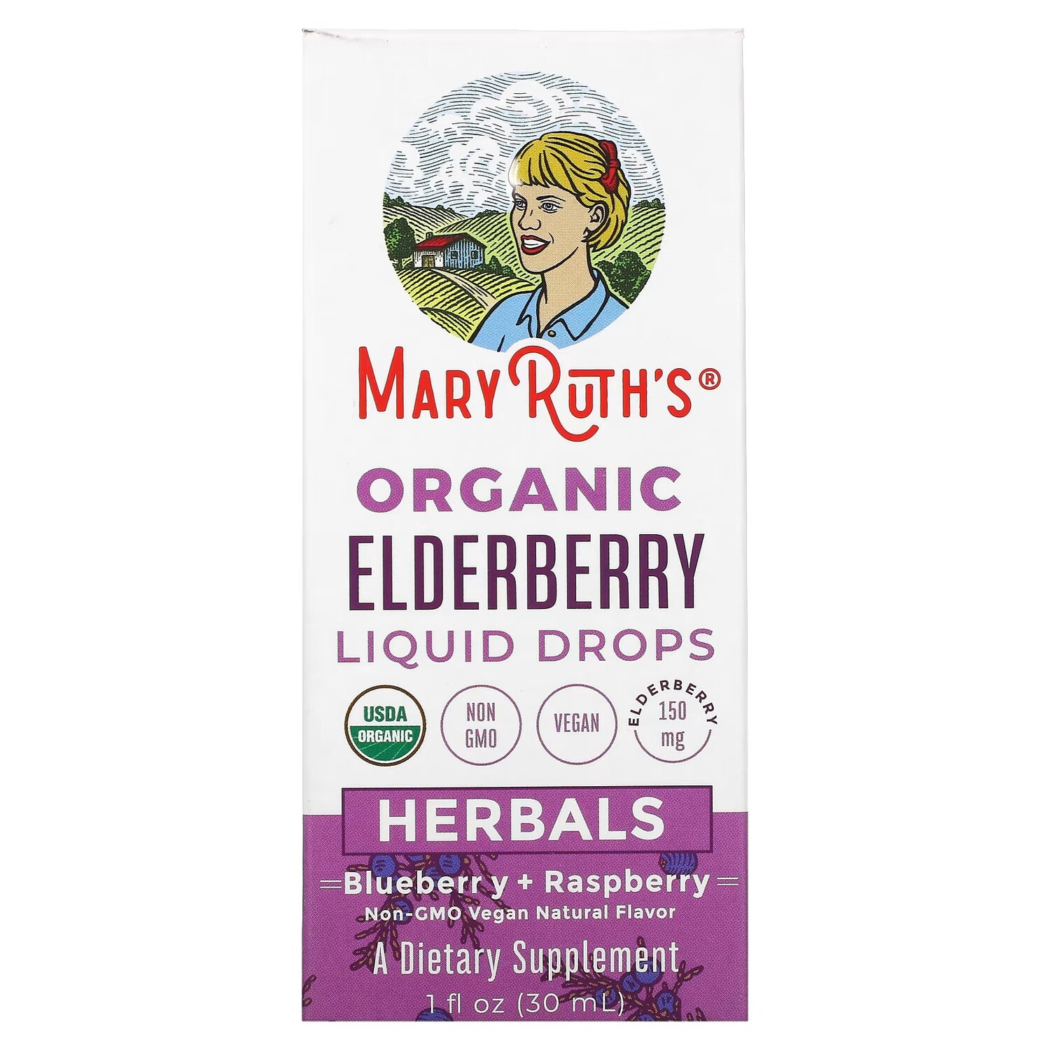 

Органические жидкие капли из бузины MaryRuth's Herbals, 30 мл