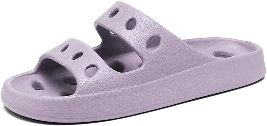 

Мужские и женские легкие шлепанцы с мягкой подошвой, открытым носком, для душа, для улицы, пляжа и дома Hydlongr, фиолетовый