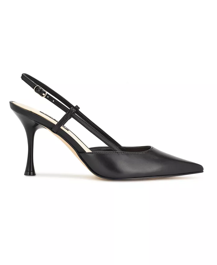 Женские туфли-лодочки Peni с острым носом и открытой пяткой Nine West, черный — фото 2
