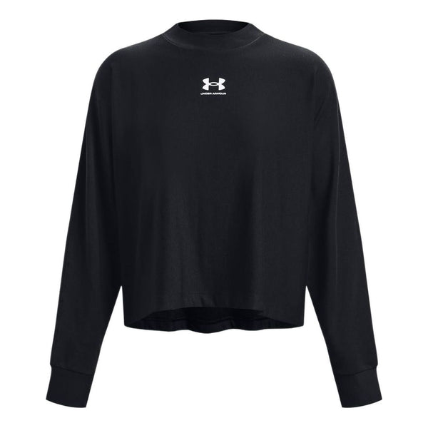 

Толстовка logo rival terry oversized crew 'black' Under Armour, черный