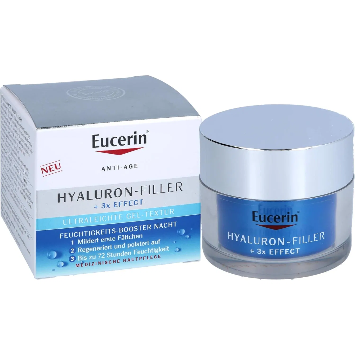 Гель для умывания Eucerin — Ночной гель Hyaluronic Filler + 3x Effect Hydra Night Gel, 50 мл — фото 3