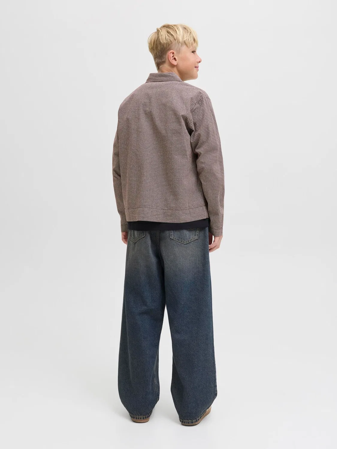 Рубашка свободного кроя, JACK & JONES Junior, mocha meringue — фото 4