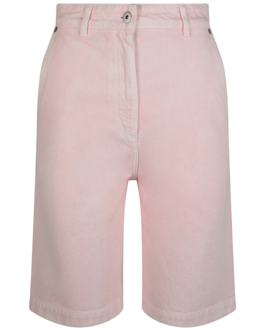 

Брюки джинсовые с кожаной отделкой Burberry, розовый