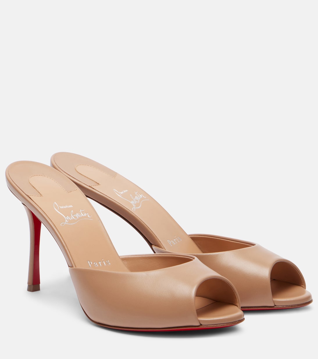 Me Dolly 85 кожаные мюли Christian Louboutin, Blush/Lin Blush