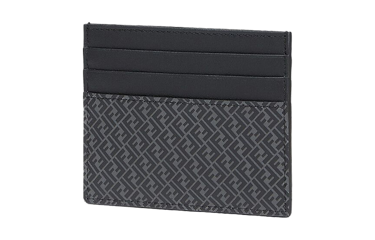 

FENDI Кардхолдер из телячьей кожи для мужчин, черный серый