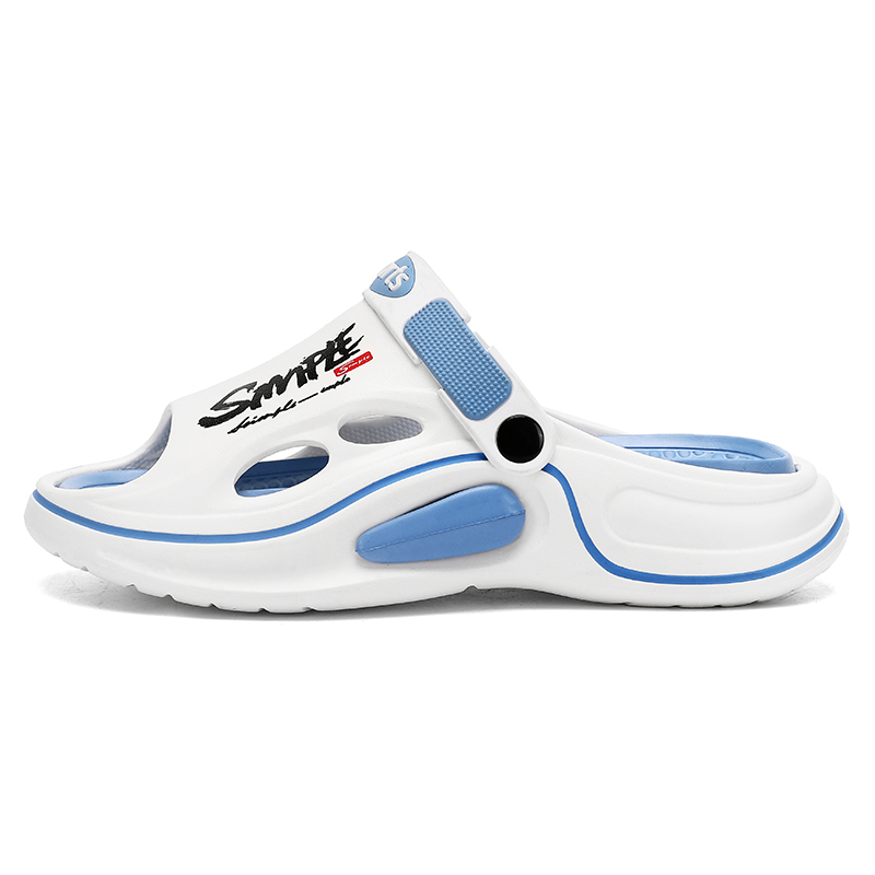 

LONGYING Устойчивые к запаху и истиранию мужские слайдеры бело-голубые, цвет White Blue