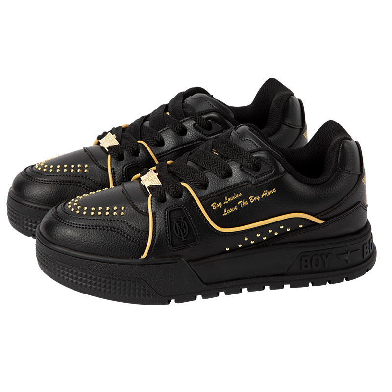 

Дышащие низкие повседневные туфли мужские золотистого цвета Boy London, Gold