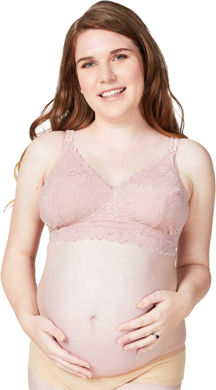 

Бюстгальтер Cake Maternity Maternity Chantilly Petite Wire Free Lace Nursing Bralette, цвет Blush