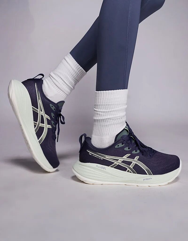 Кроссовки для бега Asics Gel-Cumulus 27 темно-синего цвета — фото 4