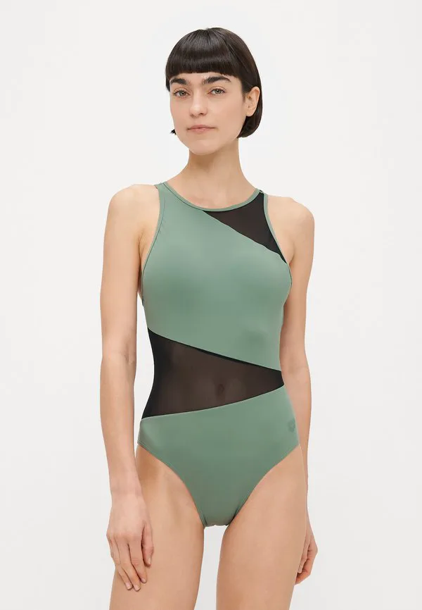 

Купальник с сетчатой спинкой и угловым разрезом Arena, Sage, Зеленый, Купальник с сетчатой спинкой и угловым разрезом Arena, Sage