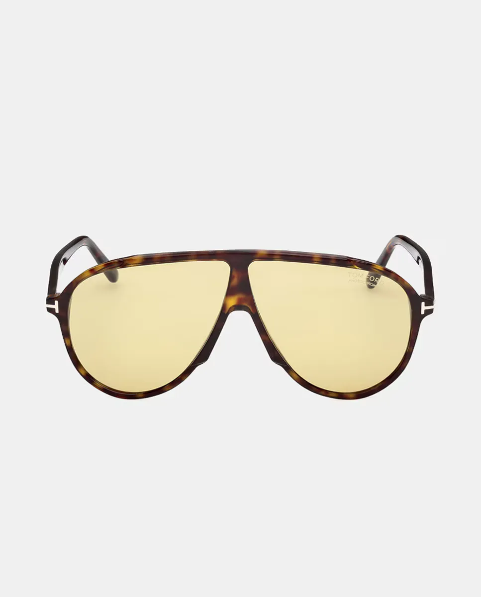 

Мужские солнцезащитные очки авиаторы в ацетате Tom Ford, коричневый