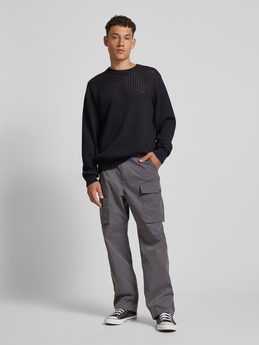 

Брюки из ткани с карманами-клапанами модель «БАЛТО» Carhartt Work In Progress, антрацит