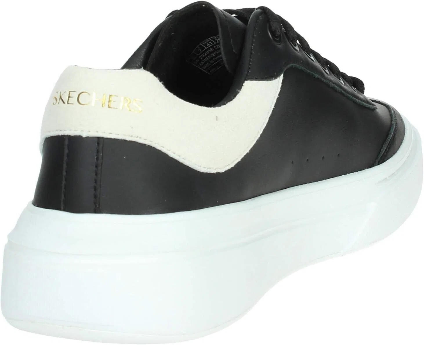 Женские классические кроссовки Skechers Cordova Best Behavior, Black Duraleather Suede White Tr — фото 3