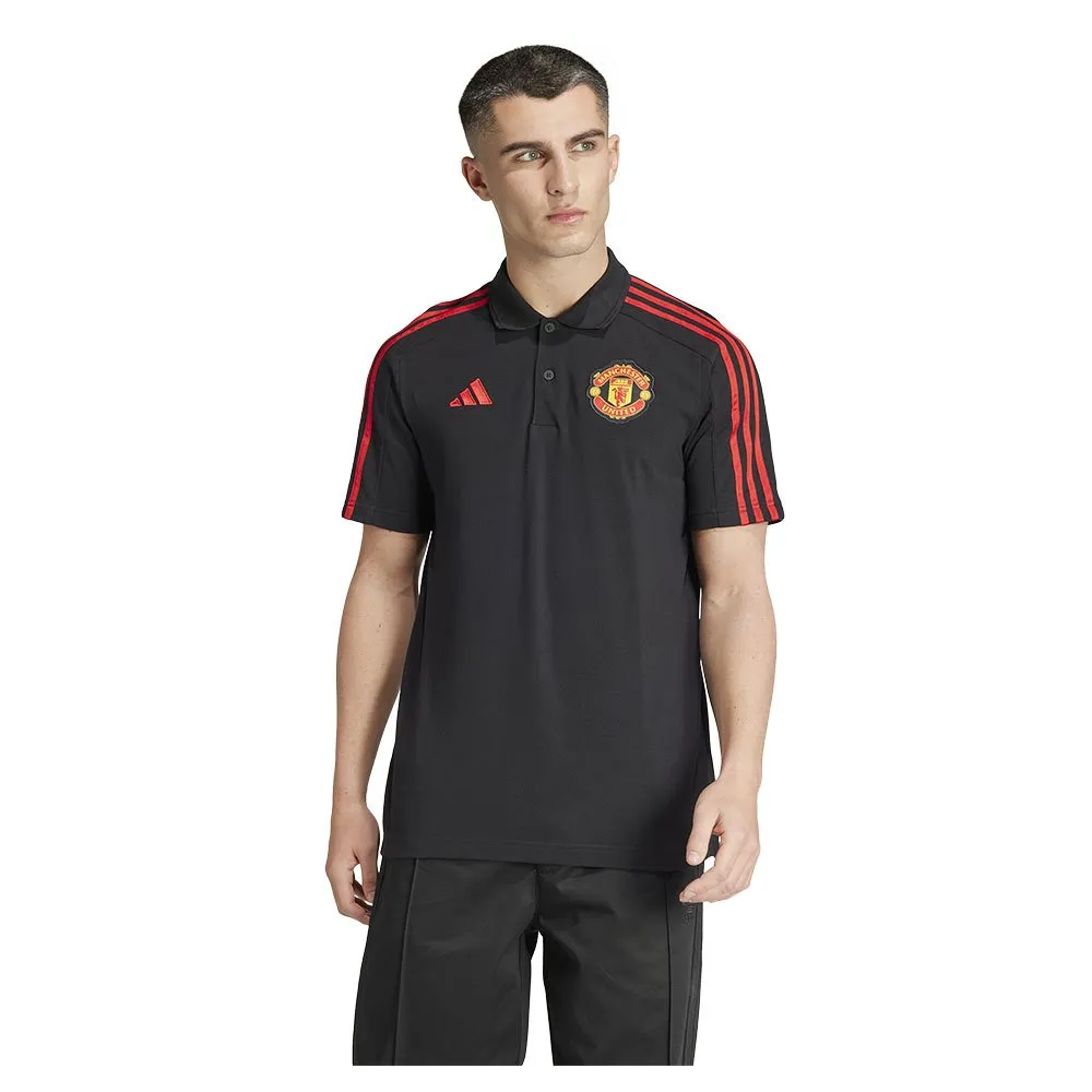 

Поло с коротким рукавом adidas Manchester United 24/25 DNA, черный