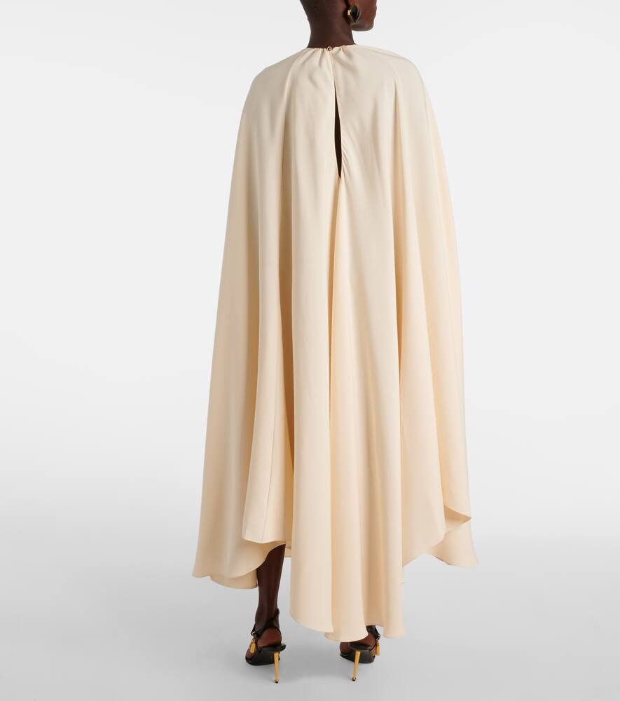 Асимметричный кафтан из смесового шелка кэди Tom Ford, Off White — фото 3