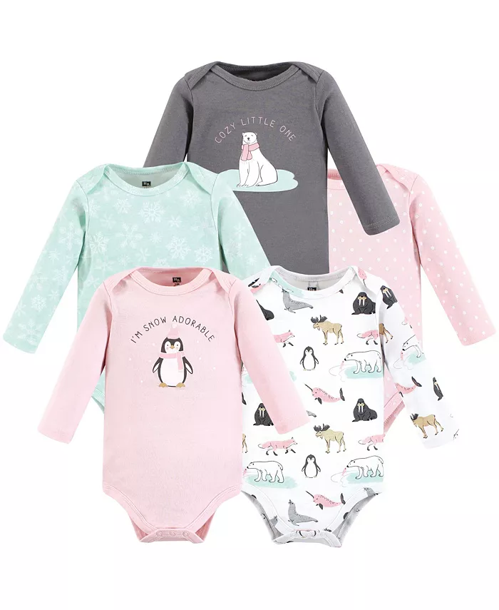 

Детские боди с длинными рукавами из хлопка, набор 5 штук Hudson Baby, мультиколор
