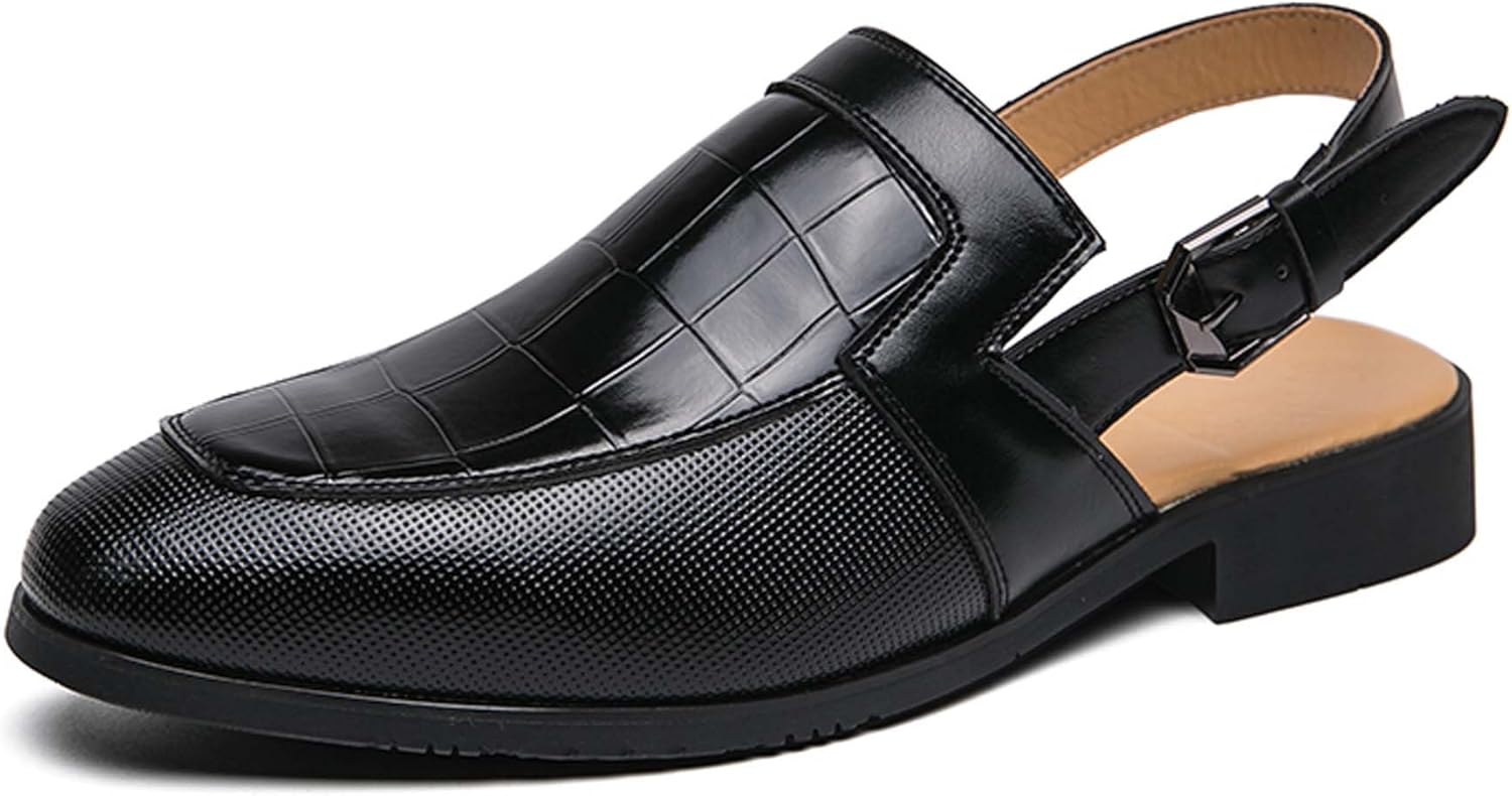 

Мужские кожаные сандалии Vtiao, римские сандалии для мужчин, босоножки, деловые сандалии, повседневные сандалии, мягкие и дышащие, противоскользящие, износостойкие, прочные, черный