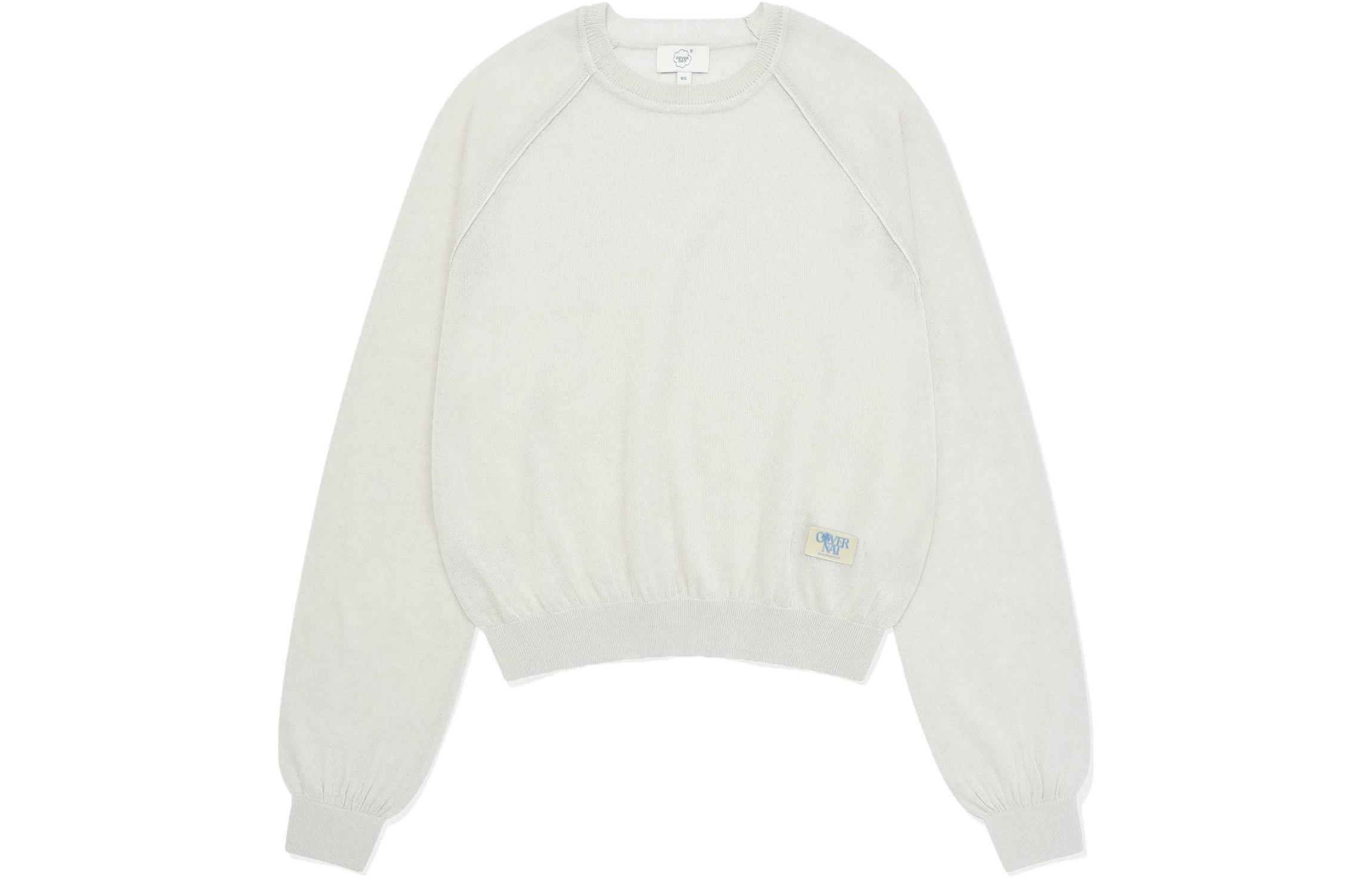 

COVERNAT SS24 Вязаный свитер женский светло-серый