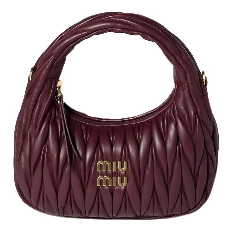 

Wander Series женская сумка из ягненка бордо MIU MIU, Set (Bag+Dust Bag)