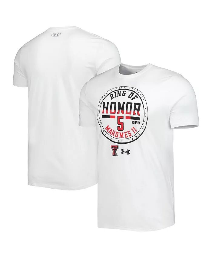 

Мужская футболка Patrick Mahomes White Texas Tech Red Raiders Ring of Honor Under Armour