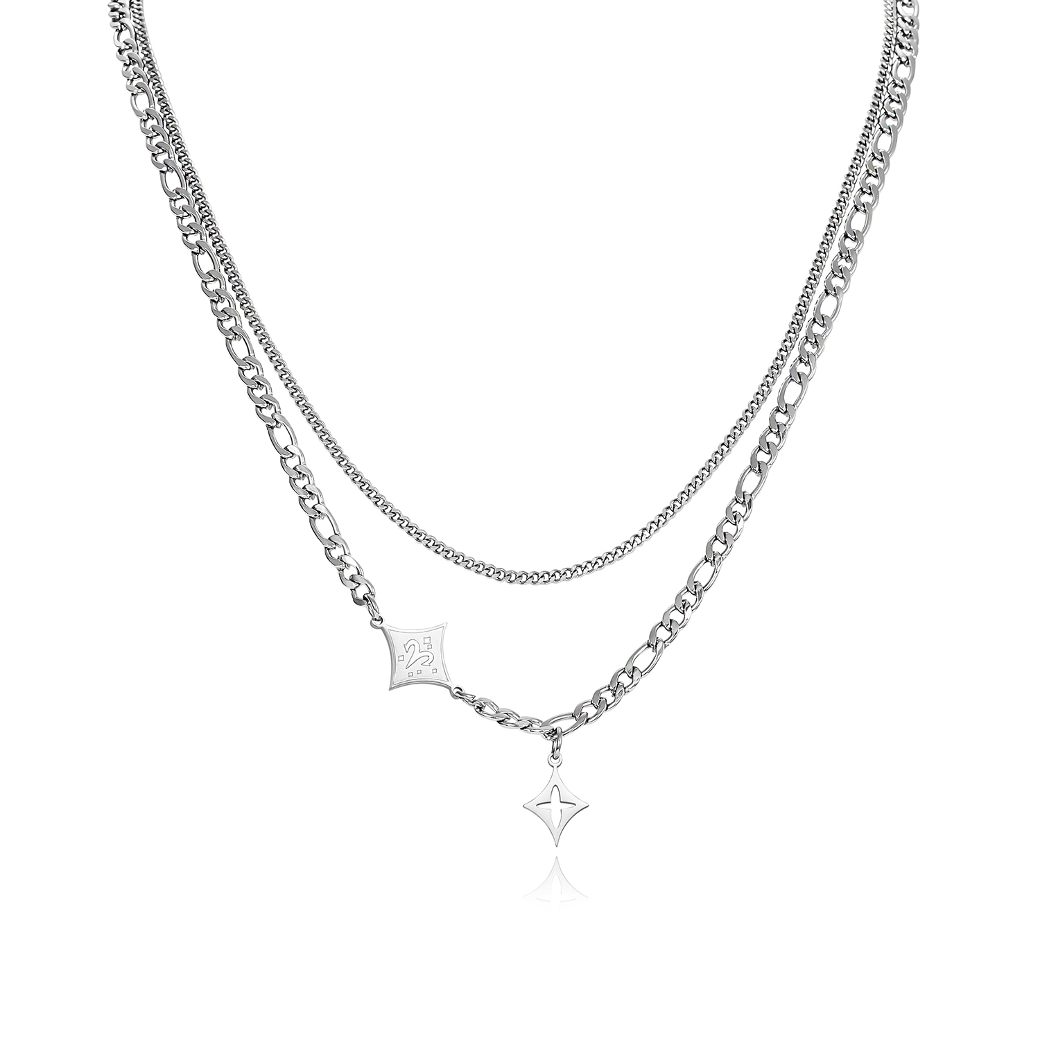 

Титановая стальная многослойная цепь Unisex Zeroline, Kind And Simple-Aries