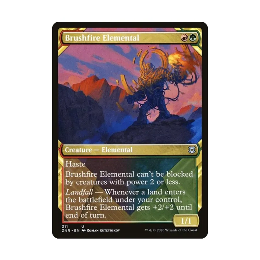 

CCG Элементаль кустарникового огня (Витрина) (U), MTG - Zendikar Rising