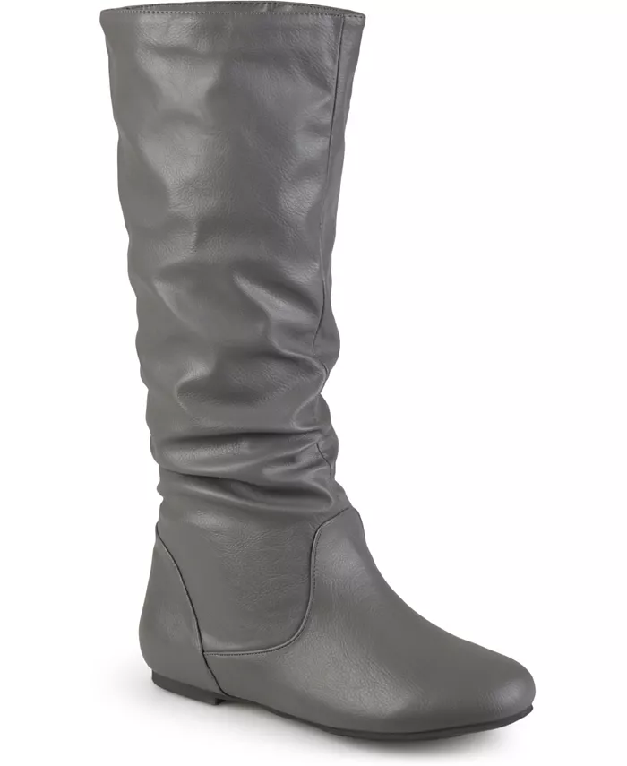 Женские сапоги Jayne Extra Wide Calf Slouchy до колена с широким голенищем Journee Collection, серый