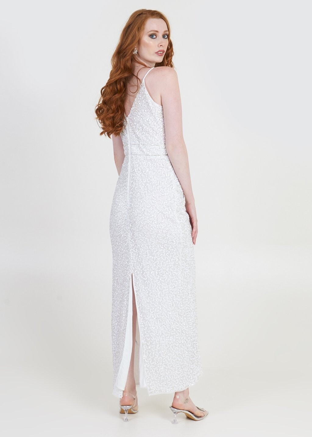

Платье макси EMBELLISHED SEQUINS BEAUUT, белый