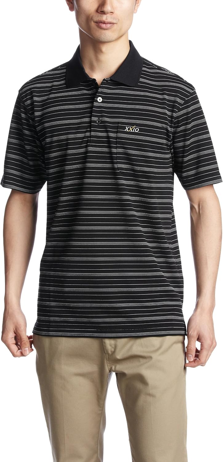 

Поло ZEXCIO, впитывающее влагу, быстросохнущее, с защитой от УФ-излучения, в полоску Xxio, черный