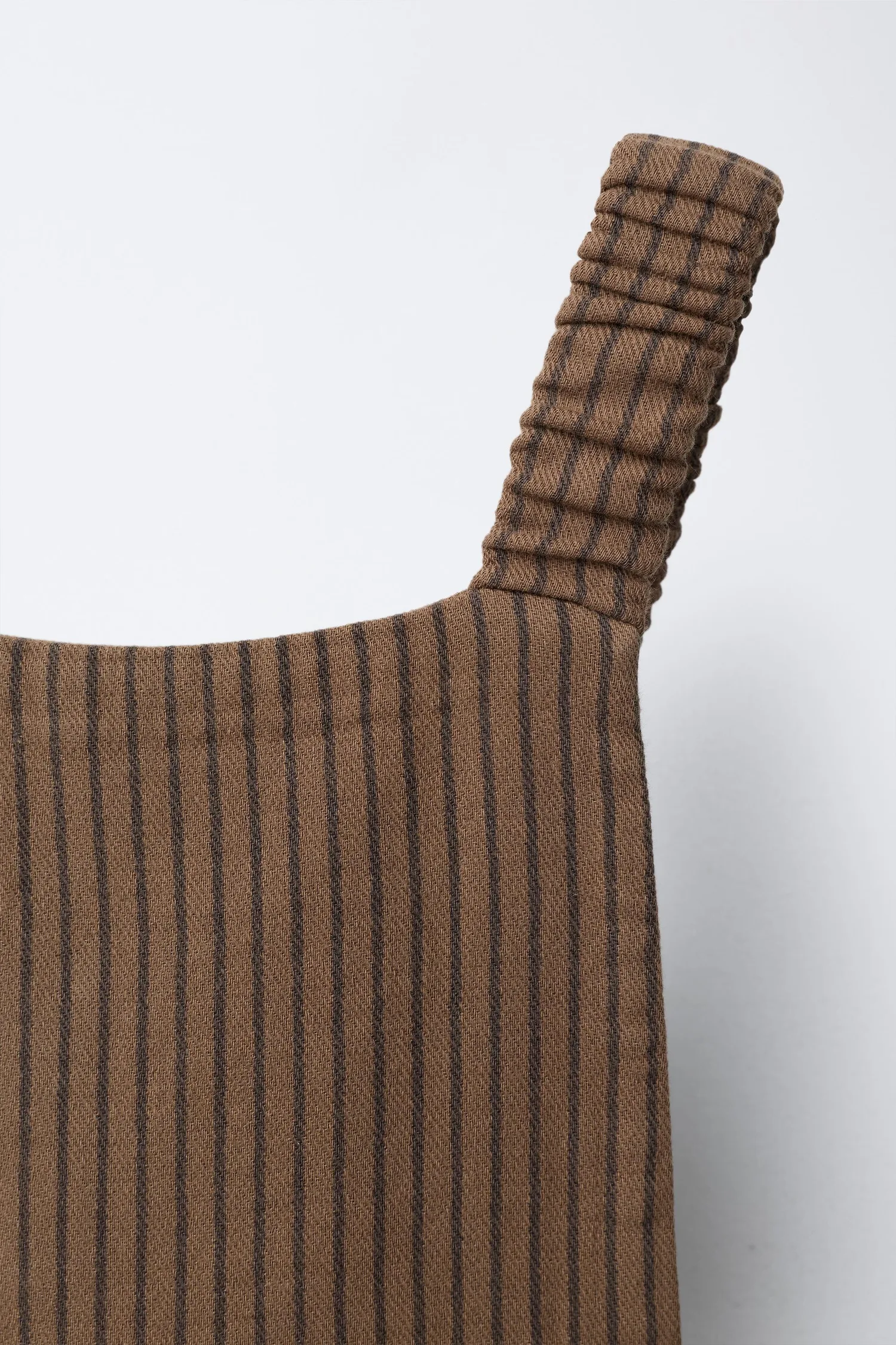 Длинные полосатые комбинезоны Zara, коричневый — фото 3