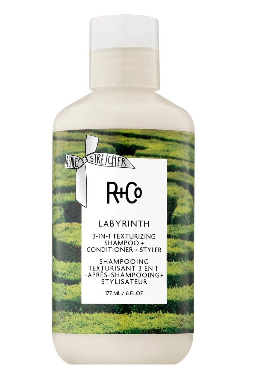 R+Co Labyrinth 3-в-1 шампунь, кондиционер и стайлер для текстуры - очищает, добавляет текстуру, объем и увлажнение, создает осязаемый объем для всех типов волос, vegan и cruelty-free
