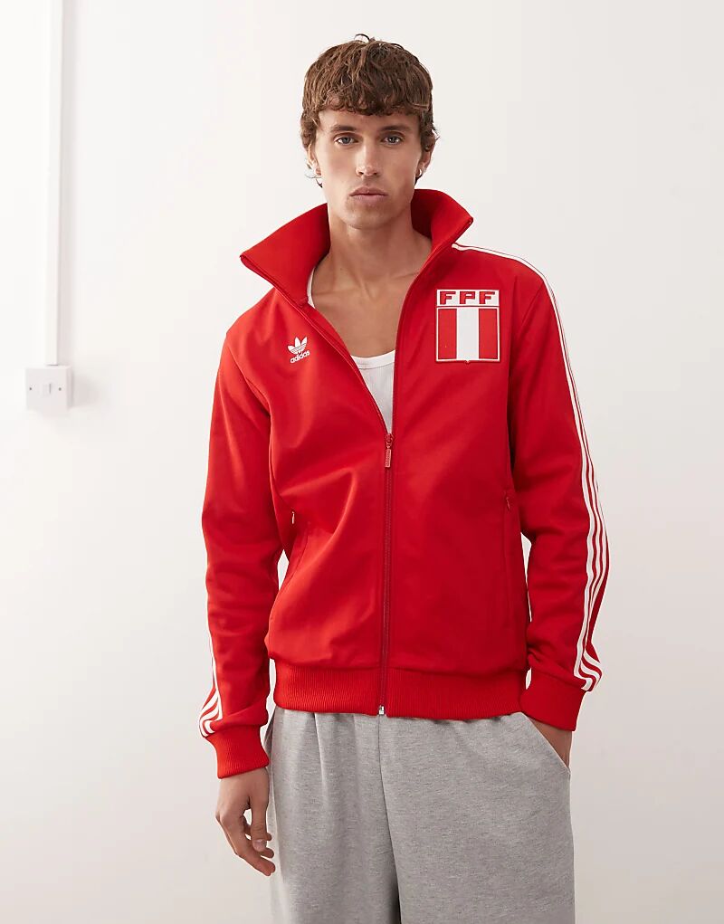 

Спортивный топ adidas Originals Peru в ярко-красном цвете