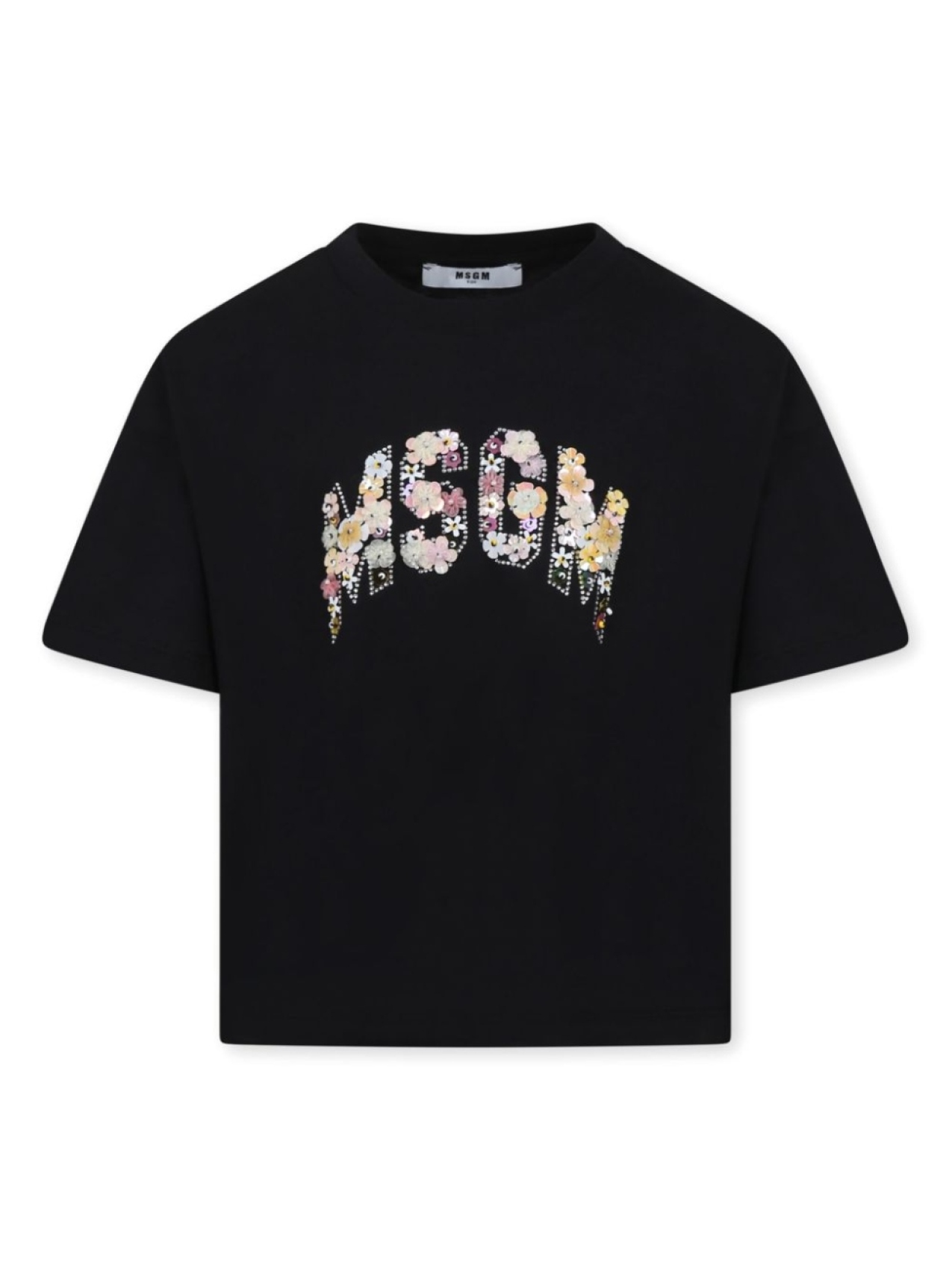 

MSGM Kids футболка с логотипом, черный