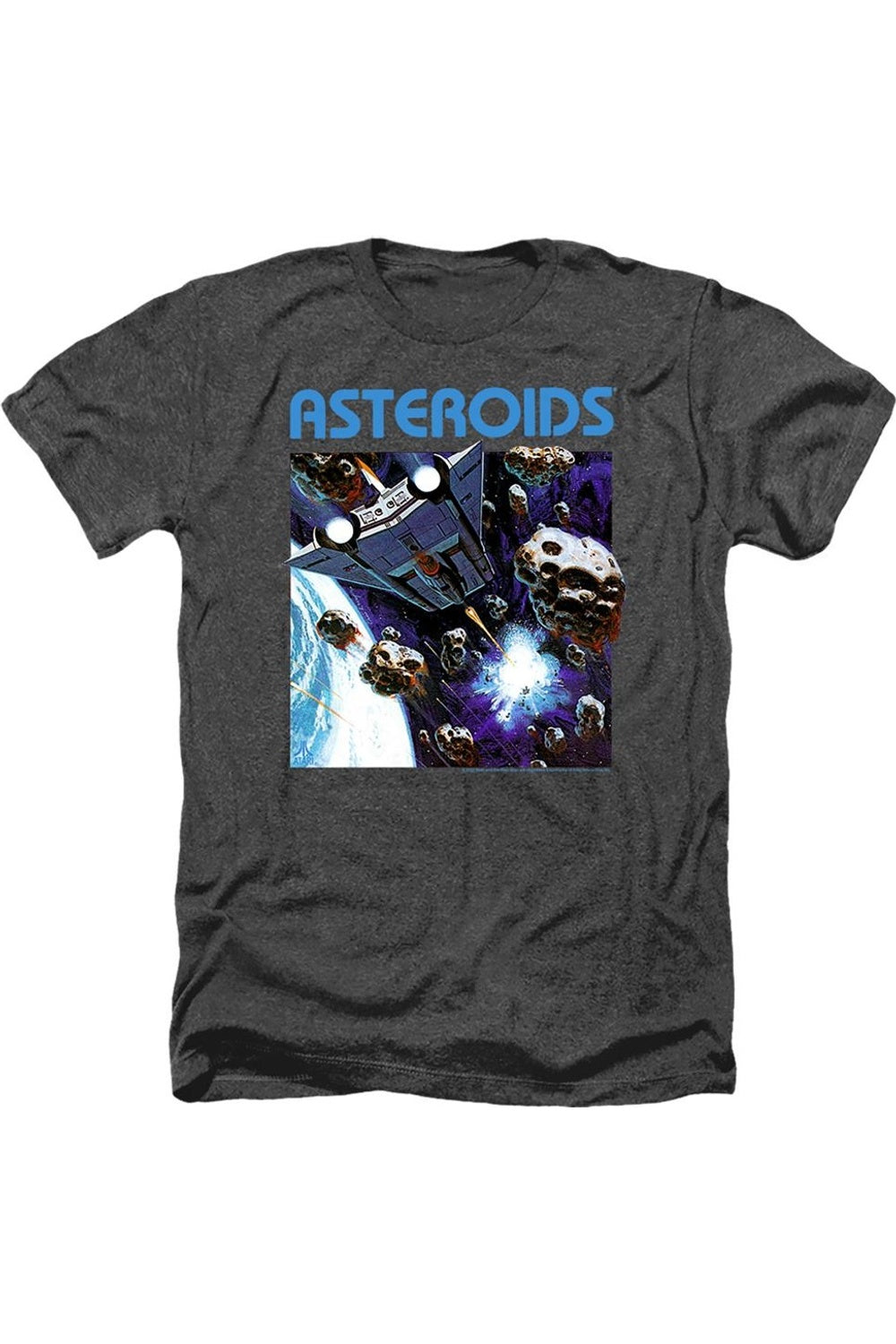 

Футболка Atari 2600 Asteroids для взрослых Heather Gildan, черный