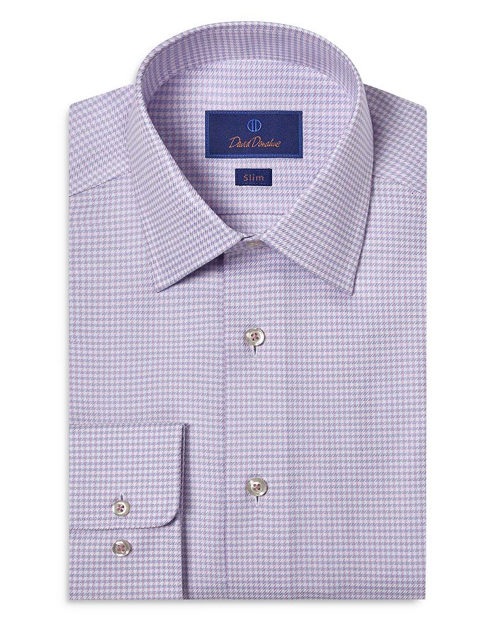 

Сорочка Slim Fit End on End Twill Check David Donahue, мультиколор