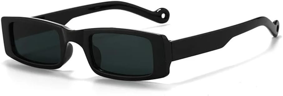 

Модные винтажные солнцезащитные очки для женщин в стиле ретро, ​​прямоугольные солнцезащитные очки, популярные цветные очки для женщин, черные, один размер TYUVIVO, Black