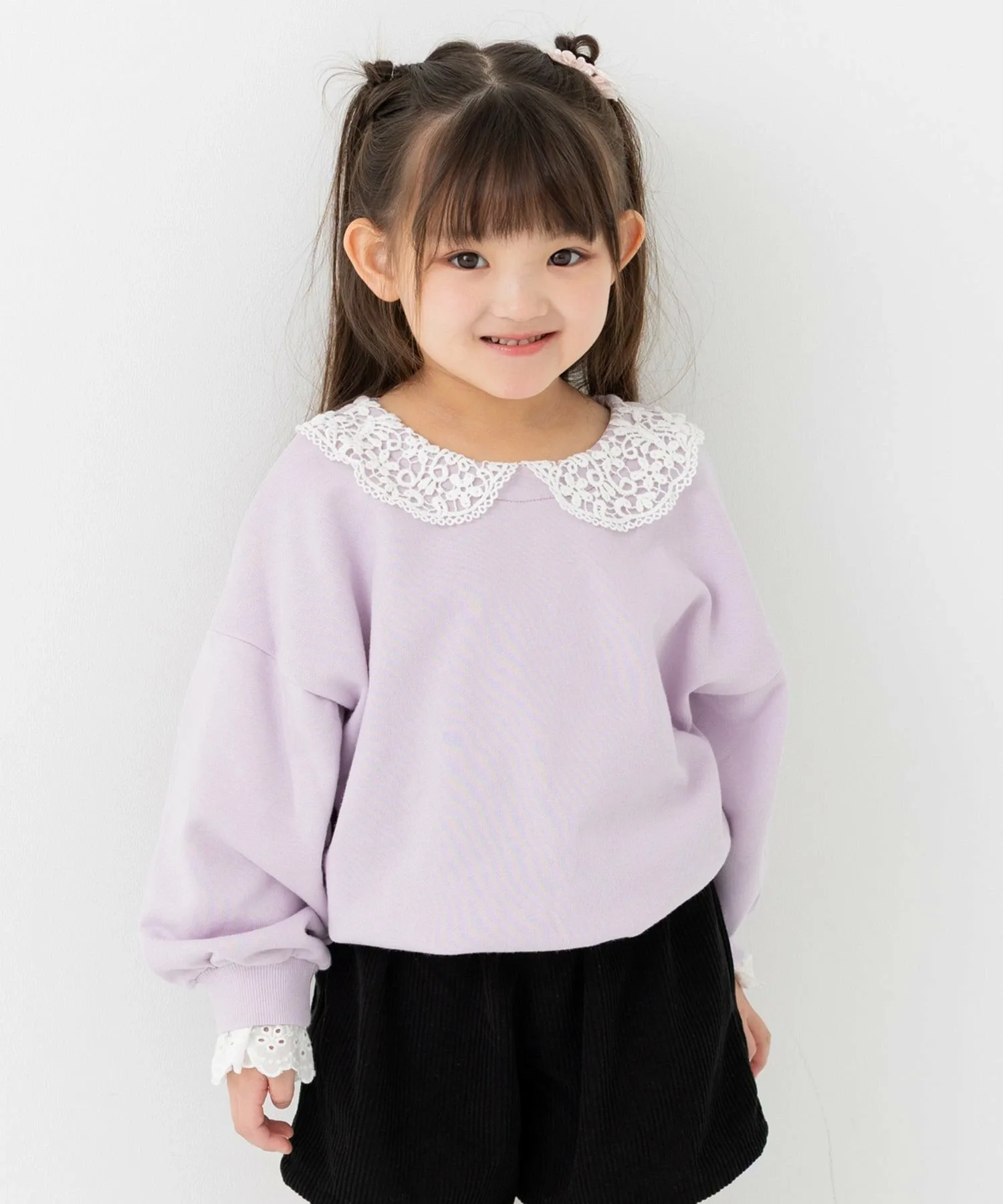 Толстовка на флисовой подкладке с кружевным воротником и манжетами. Chil2, Lavender