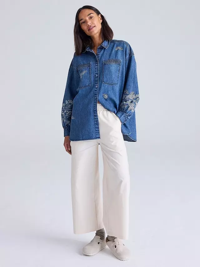 

Рубашка Cape Cove Bramble Boyfriend Denim, синий
