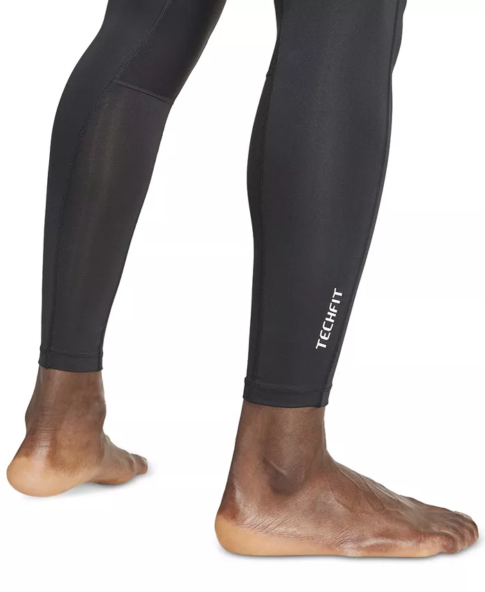 Мужские компрессионные леггинсы Tech-Fit TF Long adidas, черный — фото 4