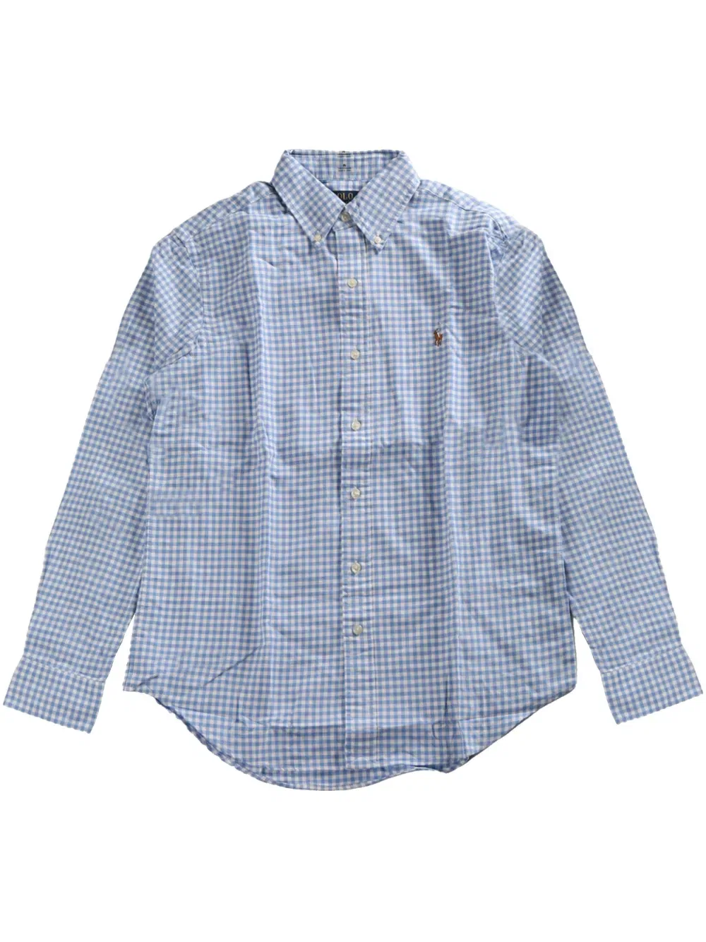 Хлопковая рубашка в клетку Polo Ralph Lauren, синий