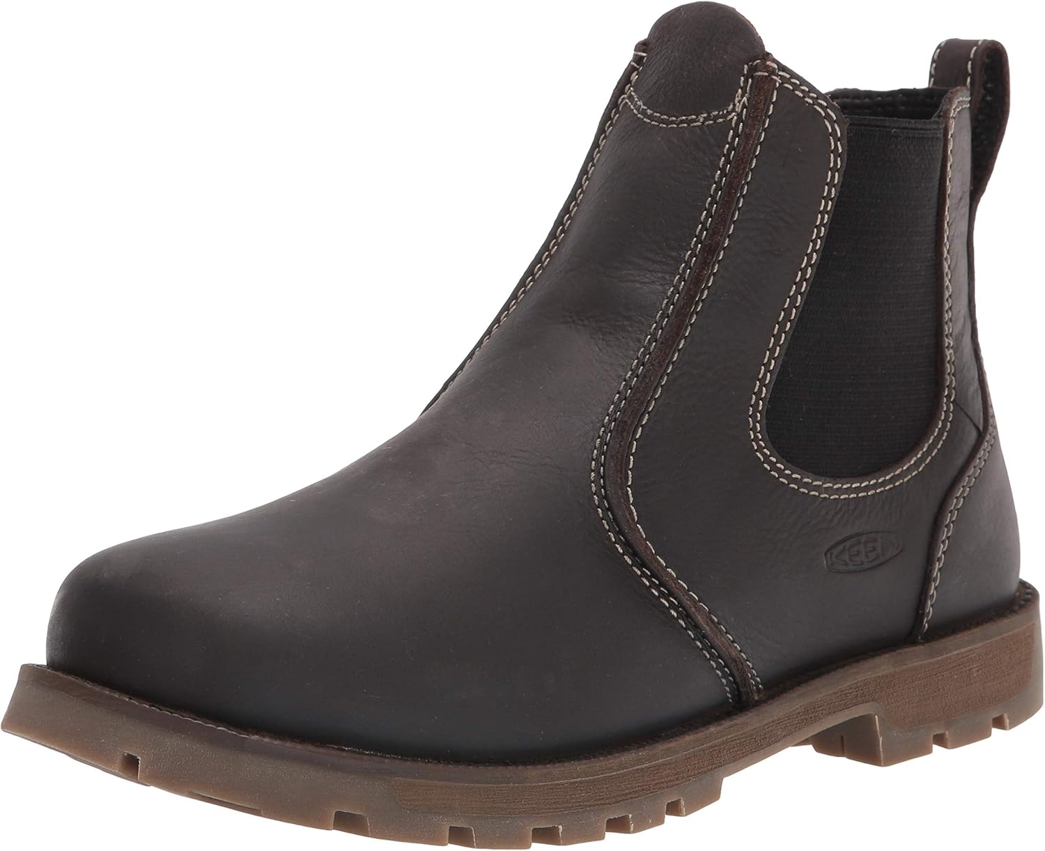 

Мужские рабочие ботинки KEEN Utility Seattle Romeo среднего подъема с мягким носком из кожи, коричневый/черный