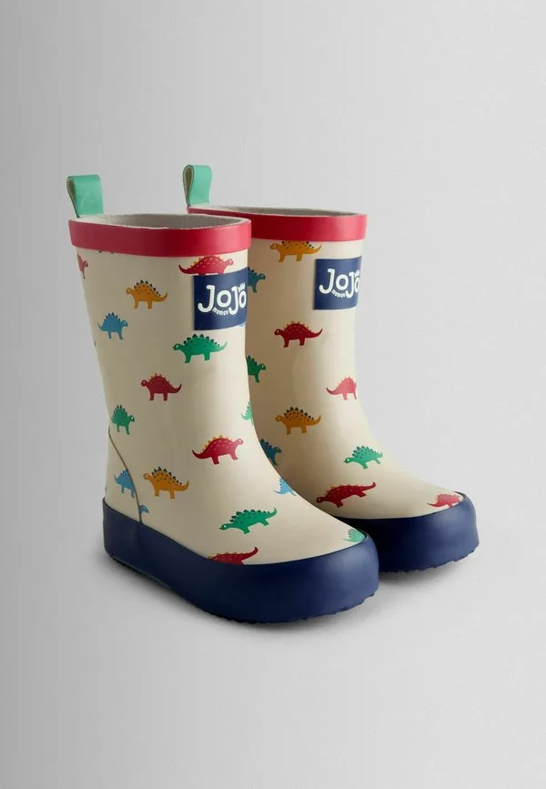 Резиновые сапоги с принтом, стандартного кроя Jojo Maman Bébé, Stone Dino — фото 3