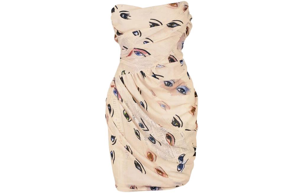 

Vivienne Westwood Женские платья без рукавов, бежевые, без воротника, средней длины