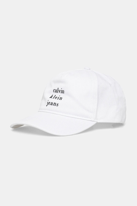 

Хлопковая кепка с козырьком Calvin Klein Jeans, белый