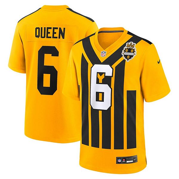 

Мужская футболка Patrick Queen Pittsburgh Steelers Alternate 1933 Throwback Game Nike